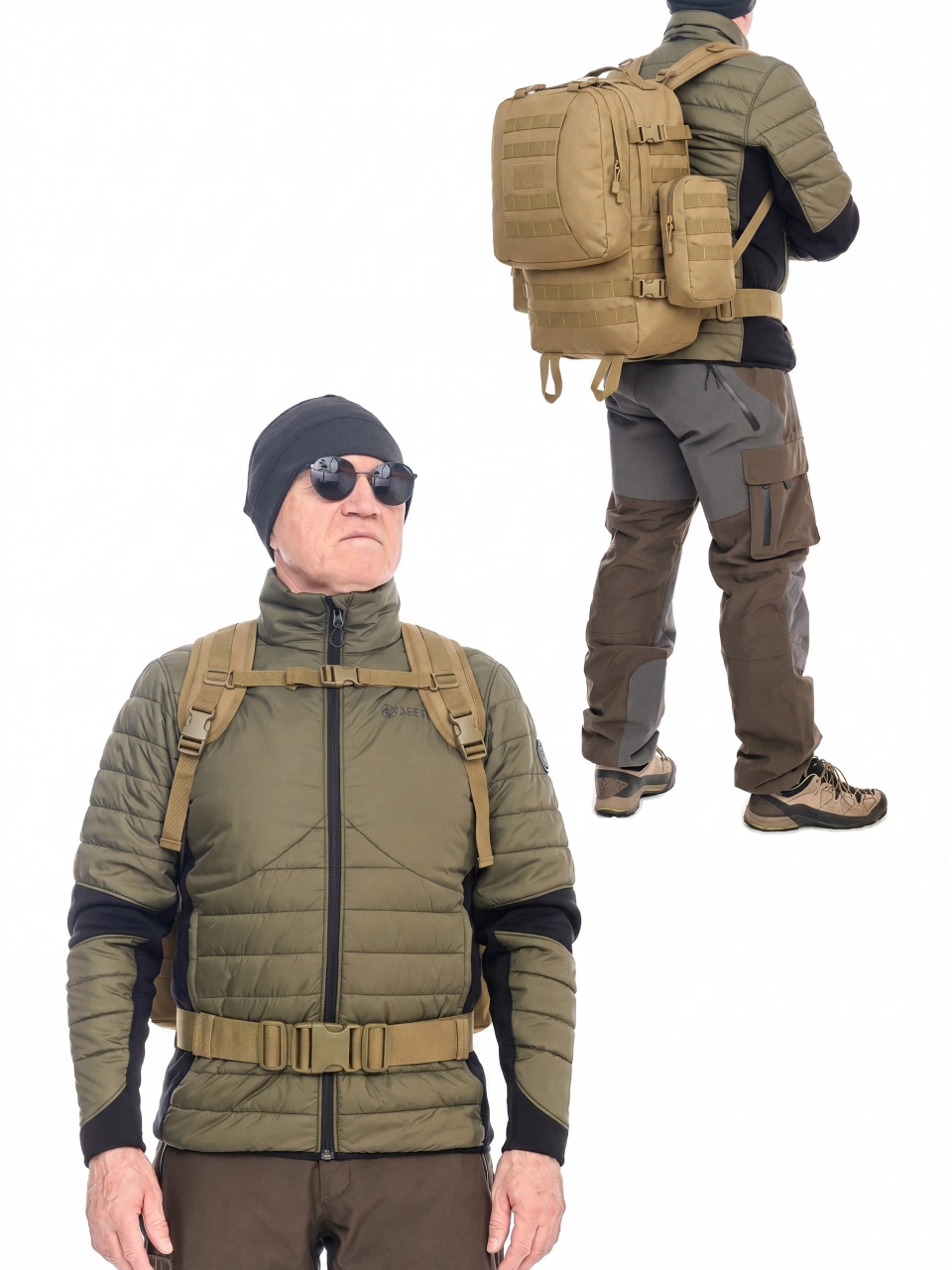 Рюкзак тактический 49 л + 2 подсумка r-409